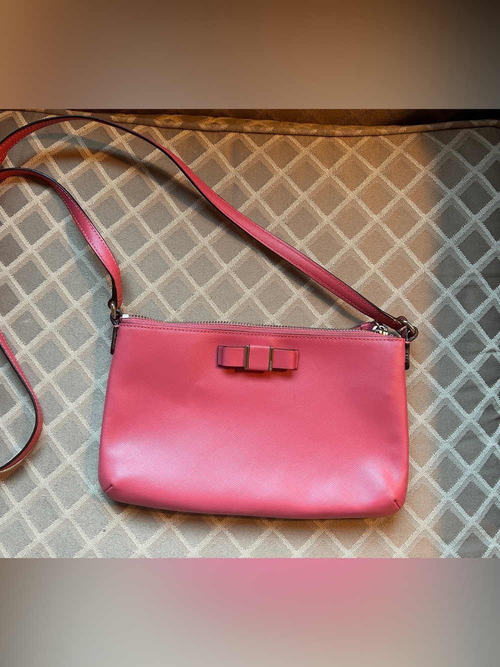 Coach Darcy Bow East West Crossbody Pink Handbag